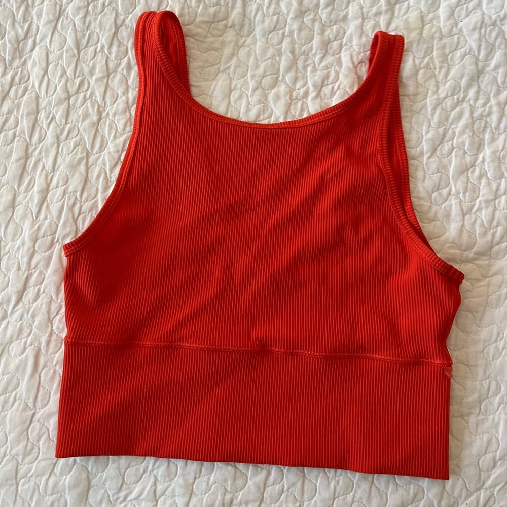 Lululemon Power Pivot Tank *Rib Orange Tank Reversible 🍑🍊